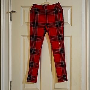 Girls Christmas Plaid Legging Pant